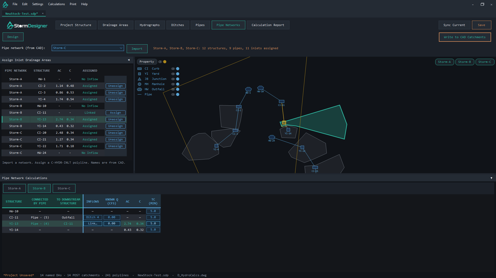 Pipe Networks in StormDesigner